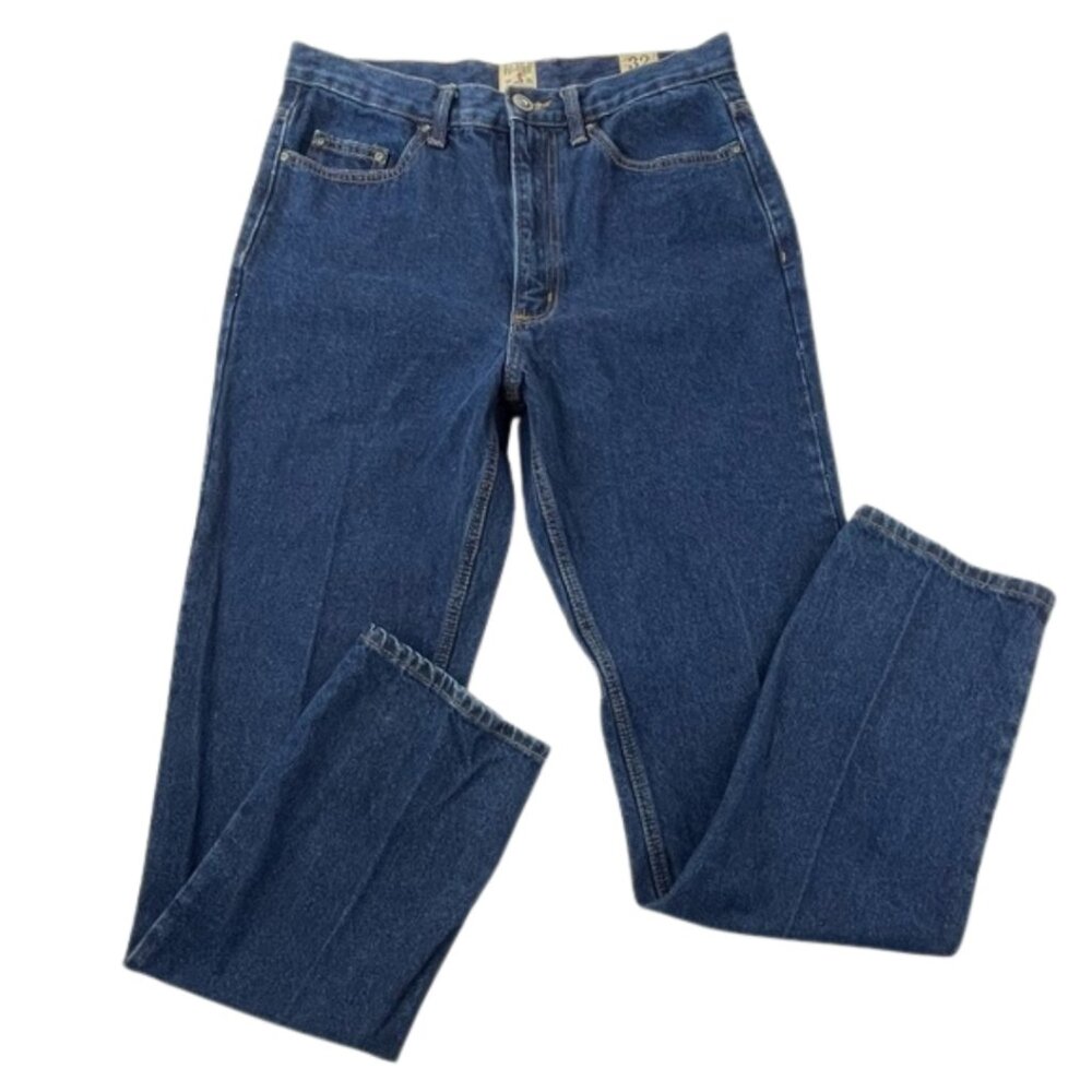 RedHead Jeans Straight Leg Mens 32x34 Dark Wash Denim 100% Cotton